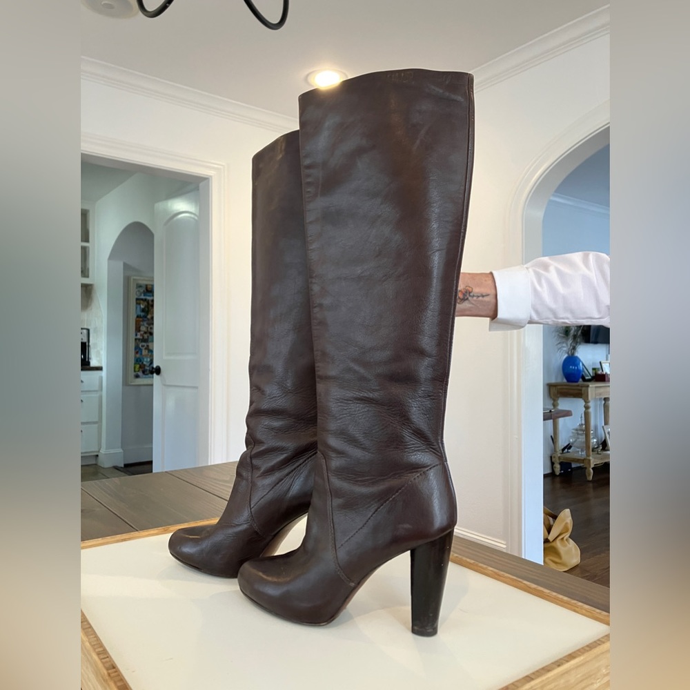Elie Tahari hidden platform high heel over knee boots
